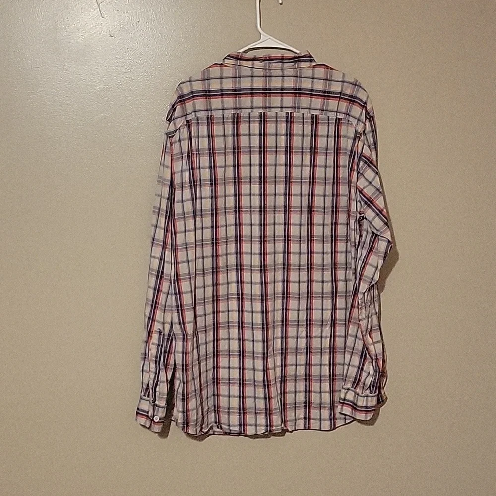 Columbia Button Down Longsleeve Plaid Shirt Blue/Red Multicolor Mens Size XL - Picture 4 of 4